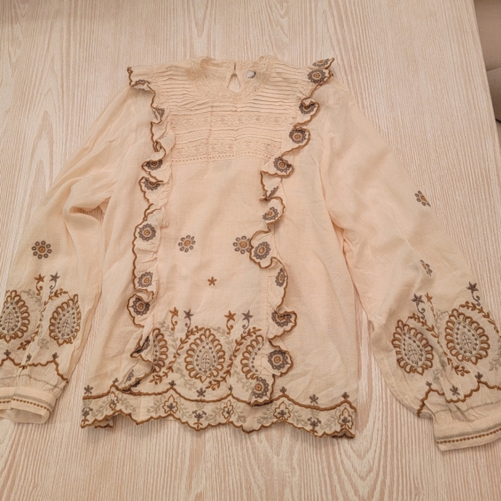 Zara Woman Premium Regina Blouse Size Large